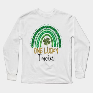 One Lucky Teacher Rainbow Long Sleeve T-Shirt